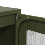 vidaXL Buffet haut vert olive 68x39 x111 5 cm acier