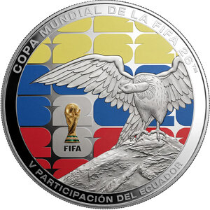 Monnaie FIFA WORLD CUP Argent 1 Sucre Ecuador 2026 (PRÉCOMMANDE)