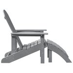 vidaXL Chaise Adirondack avec repose-pieds Gris clair HDPE