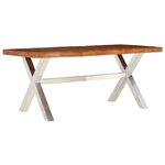 vidaXL Table à manger bois massif 180x90x76 cm