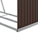 vidaXL Porte-bûches marron 120x45x100 cm acier galvanisé