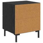 vidaXL Cabinet de chevet 2 Pièces Chêne noir 40 x 35 x 47 5 cm