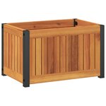 vidaXL Jardinière 45x30x27 5 cm bois massif d'acacia et acier