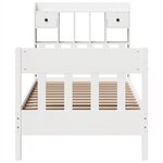 vidaXL Cadre de lit sans matelas blanc 90x190 cm bois de pin massif