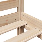 vidaXL Lit bibliothèque sans matelas 140x190 cm bois de pin massif