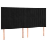vidaXL Tête de lit à LED Noir 160x5x118/128 cm Velours