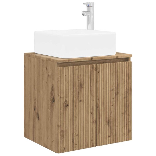 vidaXL Vanité de lavabo mural Chêne artisanal 49 5 x 41 x 63 cm