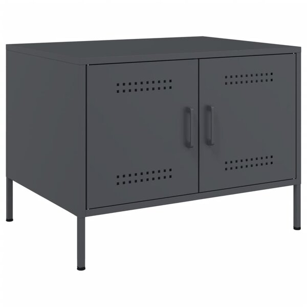 vidaXL Table basse anthracite 68x50x50 5 cm acier laminé à froid