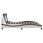 vidaXL Cadre de lit sans matelas blanc et noir 200x200 cm similicuir