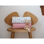 Boîte 2 langes 120 cm - vieux rose / campagne florale