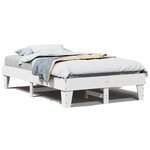 vidaXL Cadre de lit sans matelas blanc 120x190 cm bois de pin massif