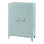 Casier de bureau métallique à 2 portes 110 x 75 x 33 cm bleu gris 03_0009178