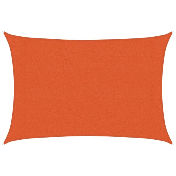 vidaXL Voile d'ombrage 160 g/m² rectangulaire orange 3x5 m PEHD