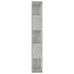 vidaXL Bibliothèque/Séparateur de pièce Gris béton Bois d’ingénierie