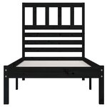 vidaXL Cadre de lit sans matelas noir bois massif de pin 100x200 cm