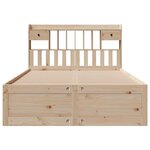 vidaXL Lit bibliothèque sans matelas 160x200 cm bois massif de pin
