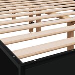 vidaXL Cadre de lit sans matelas noir 140x200 cm