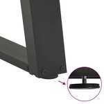 vidaXL Pieds de table basse en U 2 pièces Anthracite 38 x (42-43) cm Acier