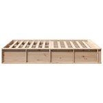 vidaXL Cadre de lit avec stockage Marron 120 x 190 cm bois