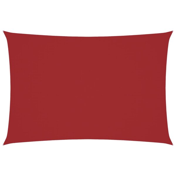 vidaXL Voile de parasol tissu oxford rectangulaire 3x5 m rouge