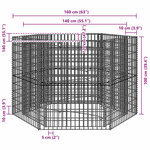 vidaXL Lit surélevé à gabion hexagonale 160x140x100 cm