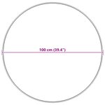 vidaXL Tapis en fausse Tafalla Rose Ø 100 cm Polyester
