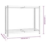 vidaXL Porte-pneus à 2 niveaux 2 Pièces Argenté 110x40x110 cm Acier