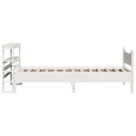 vidaXL Cadre de lit avec tête de lit blanc 75x190cm bois de pin massif