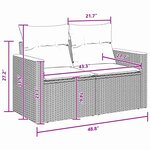 vidaXL Ensemble de canapé de jardin 13 Pièces Noir Poly rotin