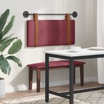 vidaXL Tête de lit suspendue Avec lumière LED Bordeaux PU antique