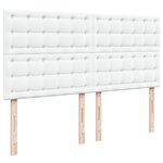 VidaXL Cadre de lit ottoman avec matelas blanc 200x200 cm similicuir