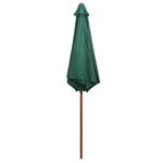 vidaXL Parasol avec poteau en bois 270 x 270 cm Vert