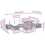 vidaXL Ensemble de canapé de jardin 8 Pièces Beige polyrotin