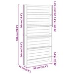 vidaXL Support de Plante Marron 90 x 15 x 180 cm Pin imprégné