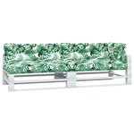 vidaXL Coussins de palette 5 Pièces motif de feuilles tissu