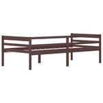 vidaXL Cadre de lit sans matelas marron foncé bois pin massif 90x200cm