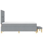 vidaXL Lit à ressorts avec coussin Gris clair 200 x 120 cm tissu
