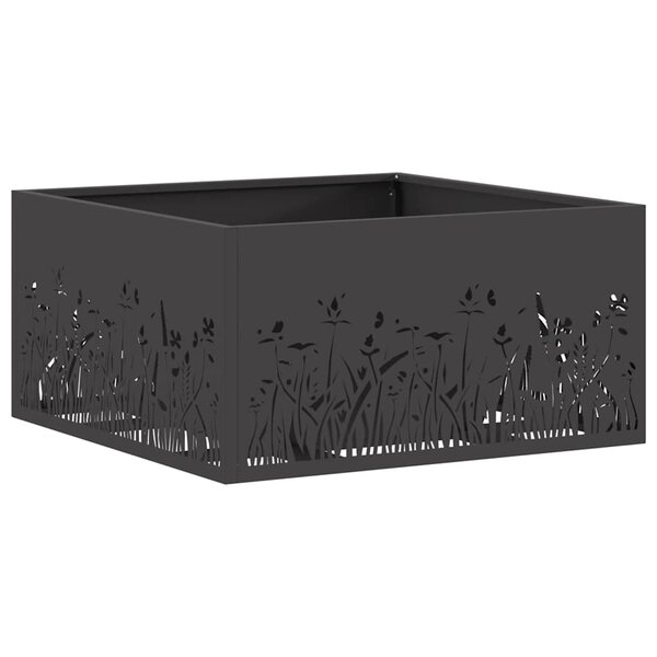 vidaXL Foyer de cheminée Noir 60 x 60 x 30 cm Acier