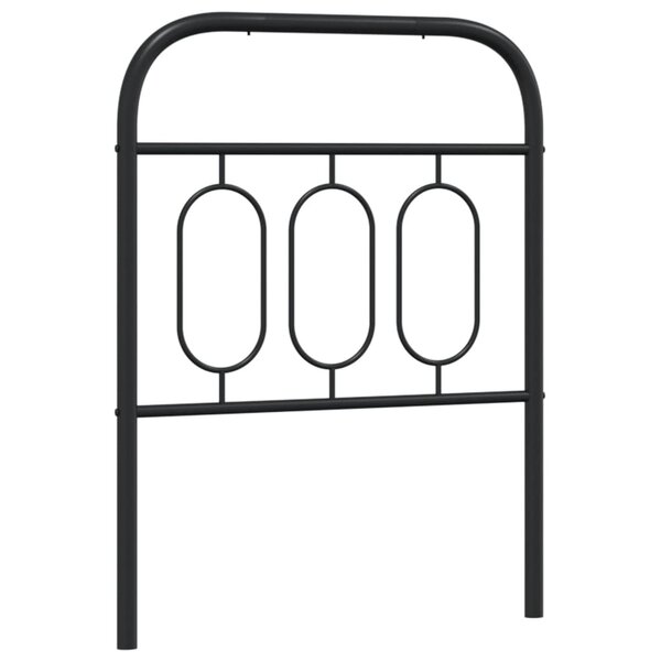 vidaXL Tête de lit de remplacement métal noir 75 cm