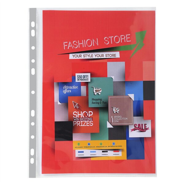Sachet 10 Pochettes perforées PREMIUM polypropylène 140micron A4+ - Incolore x 5 EXACOMPTA