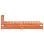 vidaXL Cadre de lit sans matelas cire marron 75x190 cm bois pin massif