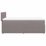 vidaXL Sommier à lattes de lit avec matelas Taupe 90x190 cm Tissu