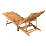 vidaXL Chaise longue Bois de teck solide