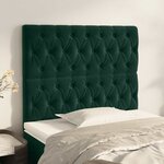 vidaXL Tête de lit Vert foncé 100x7x118/128 cm Velours