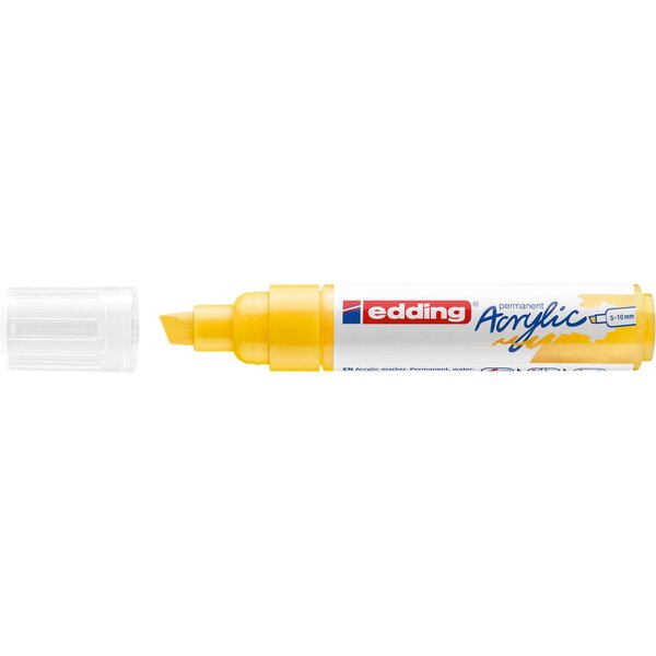 Marqueur acrylique large 5000 jaune trafic 5-10 mm EDDING