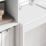 vidaXL Bureau avec tiroir avec étagère avec stockage 2 Pièces Blanc