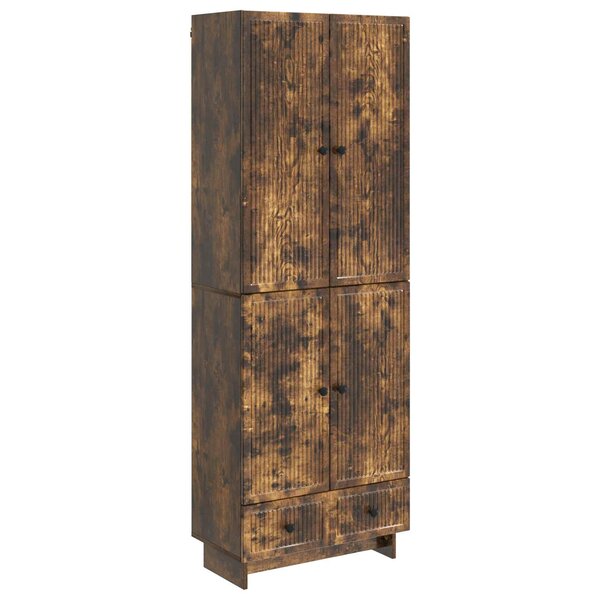 vidaXL Ensemble de Meubles 2 Pièces Chêne fumé 66 x 34 5 x 95 cm