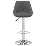 vidaXL Tabouret de bar Gris foncé Velours