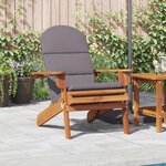 vidaXL Chaise de jardin Adirondack avec coussins bois massif d'acacia
