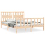 vidaXL Cadre de lit sans matelas bois de pin massif